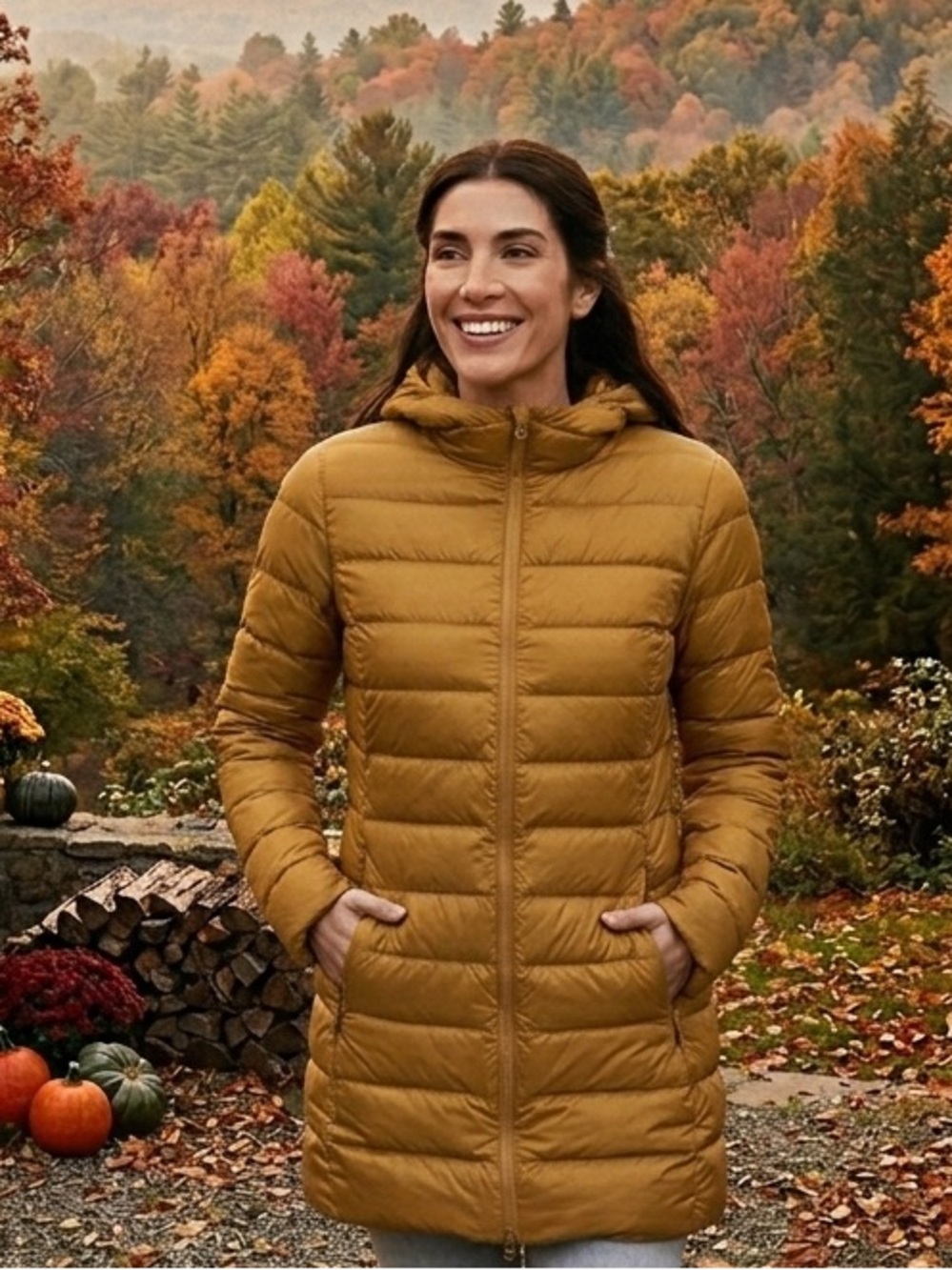 Eddie Bauer Sz 2X CirrusLite Down Fill Puffer Womens Jacket 650 Bronze Hooded